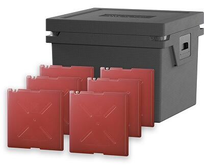 QOOL Box Eco+ L Kühlbox, mit 6 Temperature Elements Standard Cool, 43L