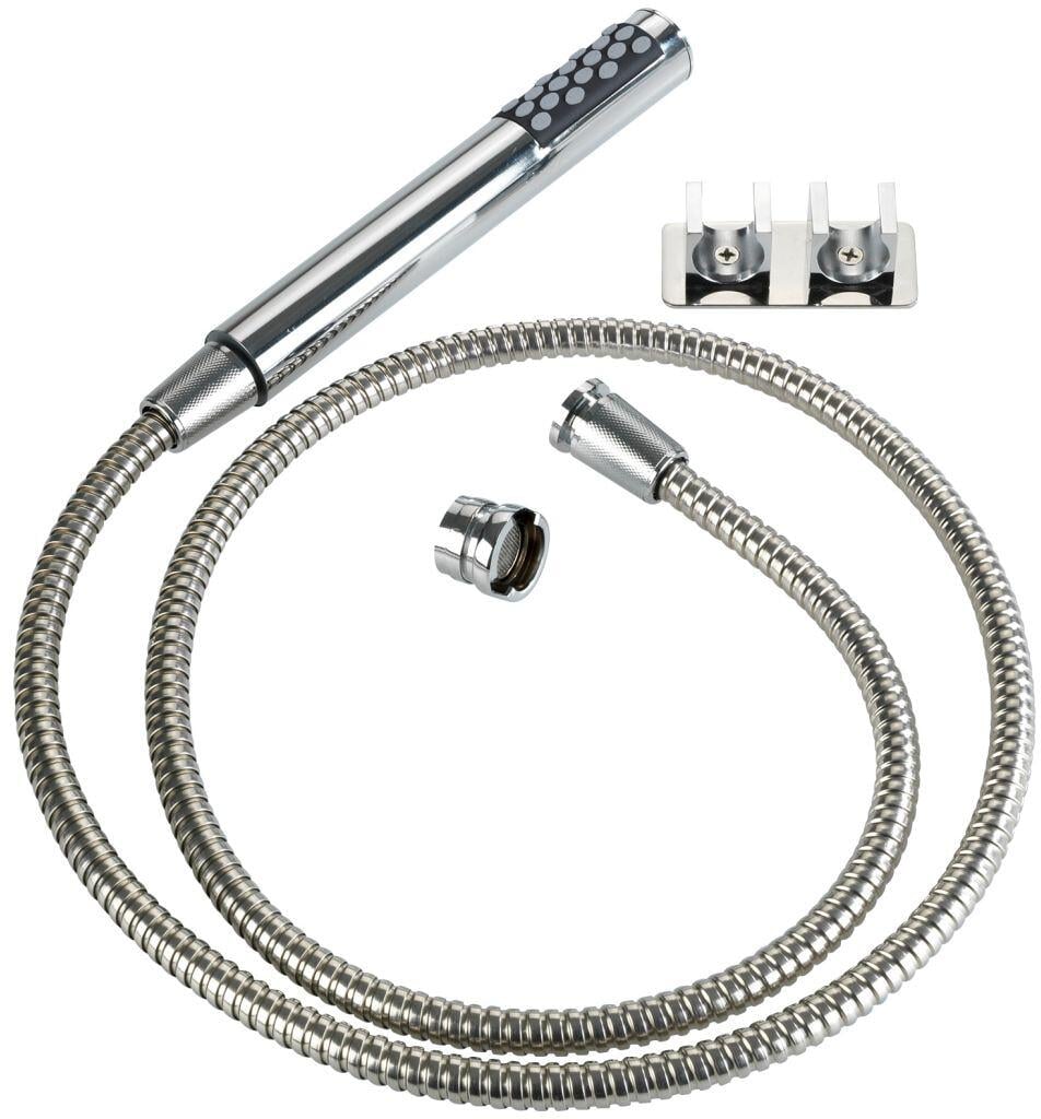 Wenko Waschbeckenbrause mit Duohaken, chrom glänzend