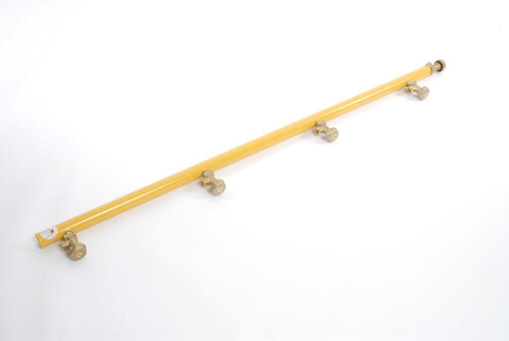 Gimeg Leitung mit Endhan, 4 Anschlüsse, gelb