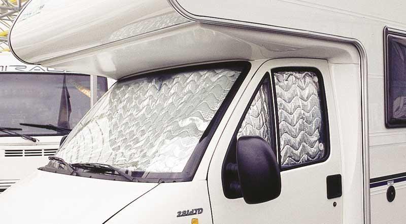 Carbest Fahrerhaus-Thermomatten-Set Isoflex Isolierung Sichtschutz  Sonnenschutz VW T5/T6 ab Bj. 2003 3-teilig grau
