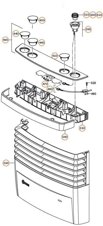 Blende - Truma Ersatzteil Nr. 30090-93900 - für S-5004, perlgrau
