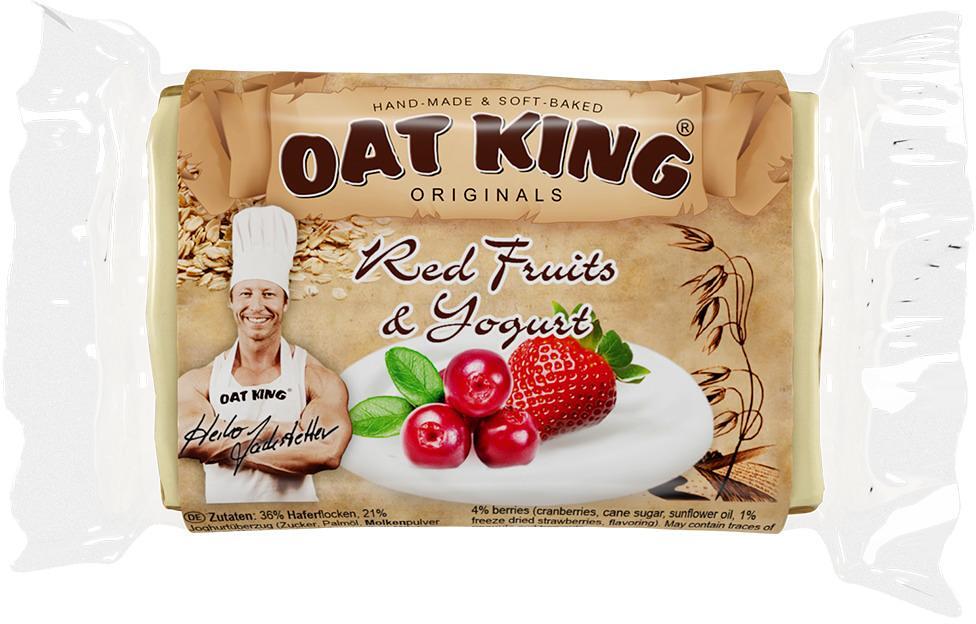 Oat King Haferriegel, 10 x 95 g Riegel, Red Fruits & Yogurt bei Camping ...