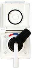 Lilie Serviceklappe mit Dusche, 10mm, schwarz