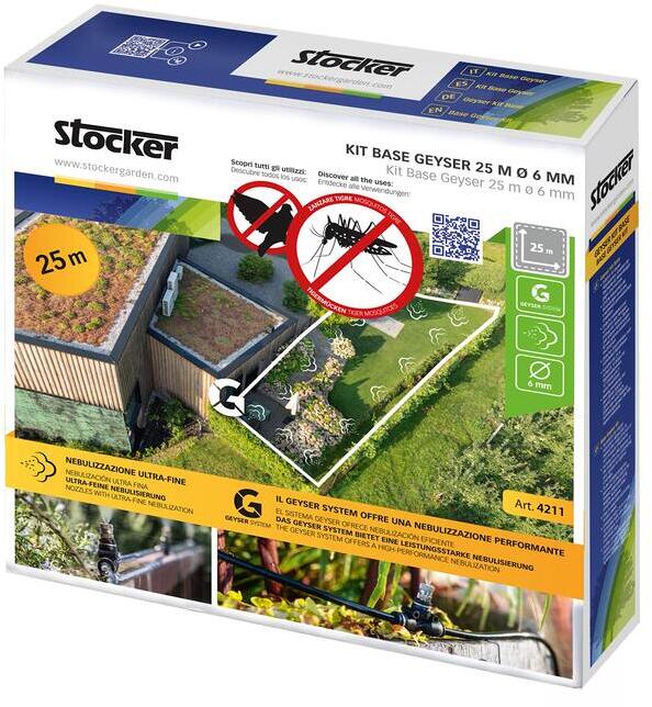 Geyser Base Kit, 25m Schlauch, 10 Düsen, 10 T-Anschlüsse, 3 Stopfen, 5 Schlauchbefestigungen