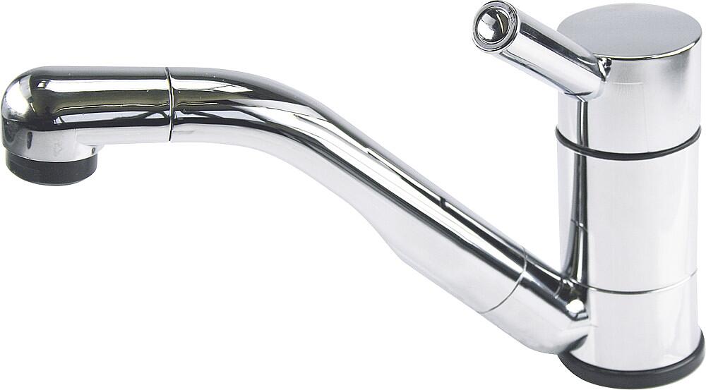 Reich Trend Eco Einhebelmischer, Ø33mm, Tülle, kurzer/abgewinkelter Auslauf, Schalter, chrom