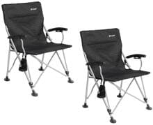 Outwell Campo XL Faltstuhl Set, schwarz - Camping Wagner Edition