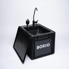 BOXIO Wash mobiles Waschbecken, eckig, schwarz
