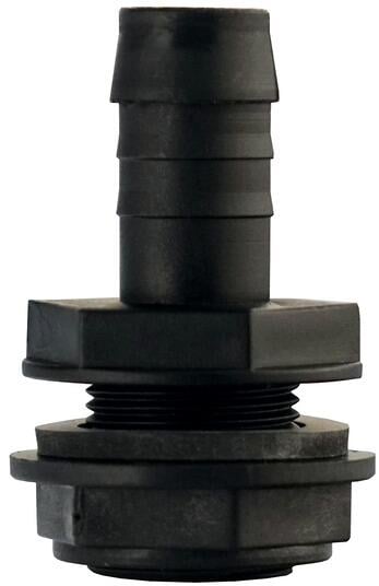 Gerade Tülle für Tankanschluss, 3/4"x25mm, schwarz