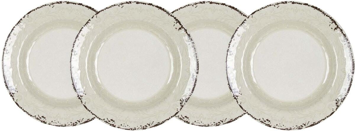 Gimex Stone Line Suppenteller-Set, 4-teilig, sand