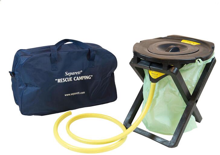 Separett Rescue Camping 25 Trenntoilette, tragbar, schwarz/braun
