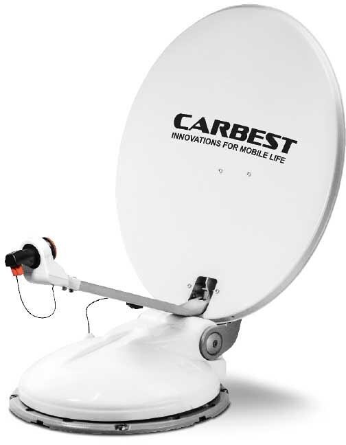 Carbest Travelsat II 68cm TWIN Sat-Anlage, Single, Bluetooth, weiß